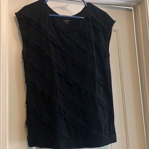 Black sleeveless top